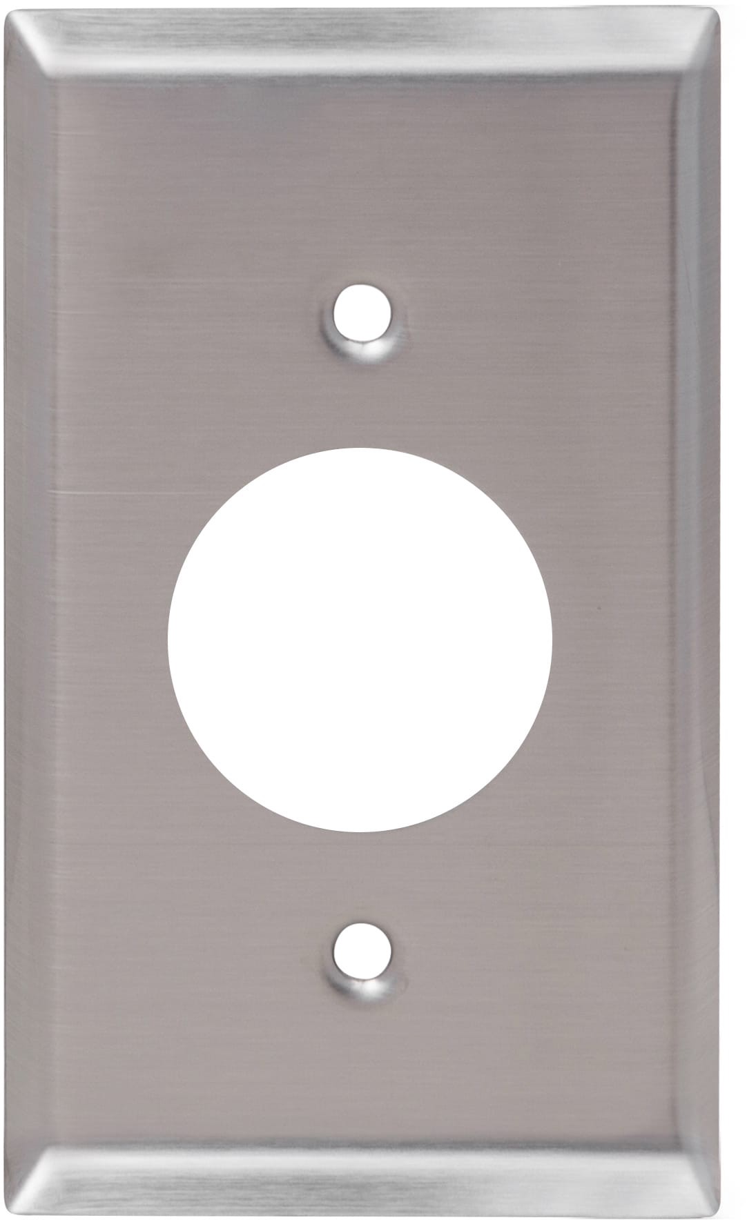 slide 1 of 2, Utilitech 1 -Gang Standard Size Stainless steel Stainless steel Indoor Round Wall Plate, 1 ct