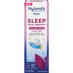 Hyland's Naturals Sugar Free Ages 2+ Kids Organic Grape Flavor Sleep with Melatonin 4 fl oz