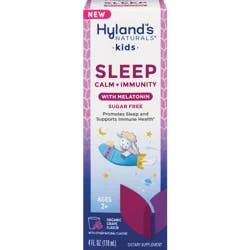Hyland's Naturals Sugar Free Ages 2+ Kids Organic Grape Flavor Sleep with Melatonin 4 fl oz