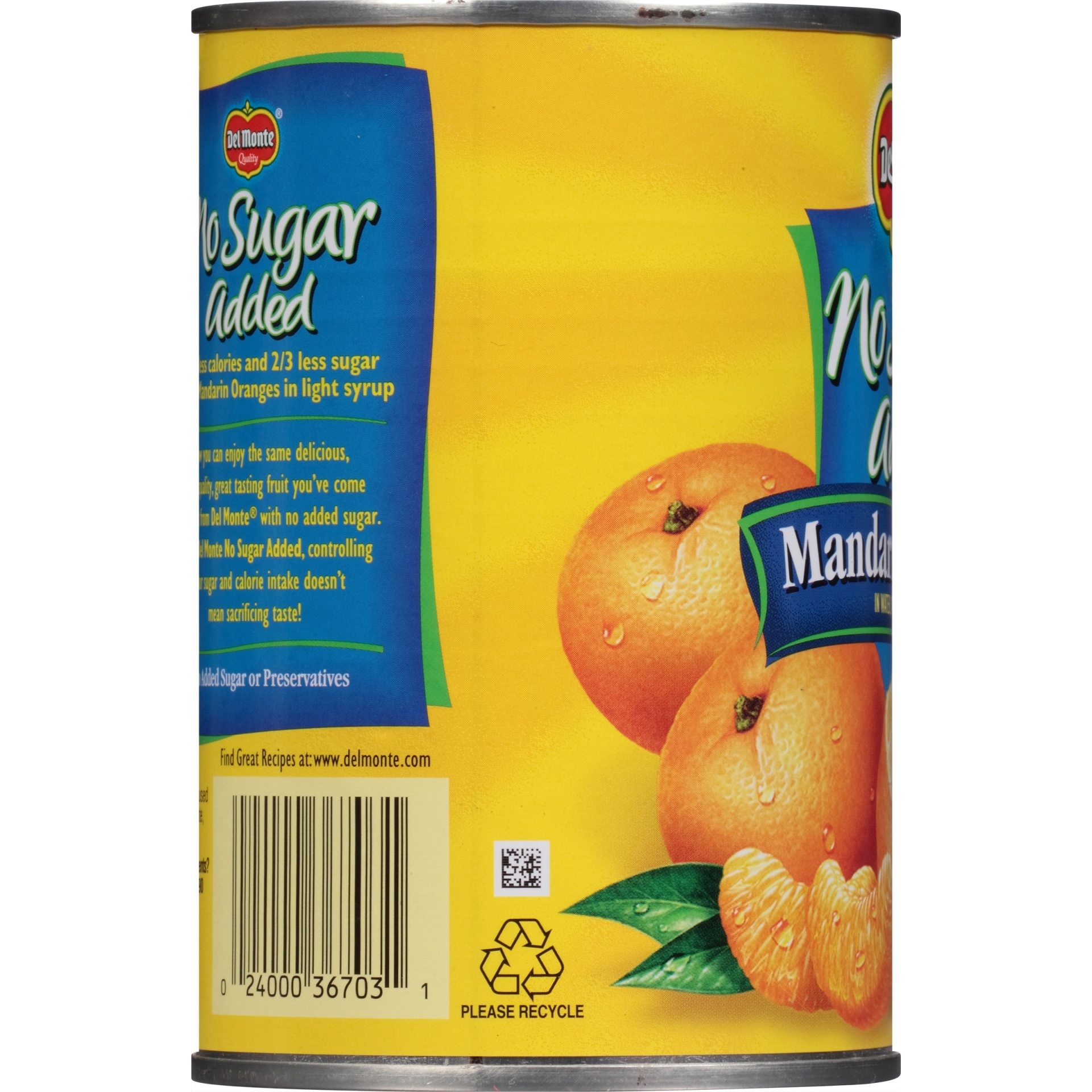 slide 2 of 6, Del Monte No Sugar Added Mandarin Oranges, 15 oz
