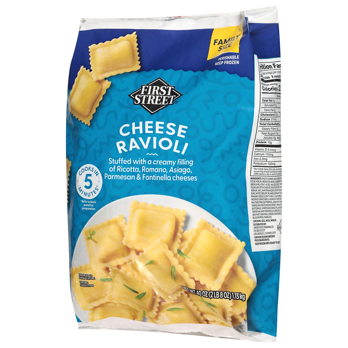 slide 4 of 4, Cb09 First Street Medium Square Cheese Ravioli, 2.5 lb