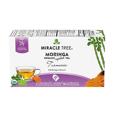 slide 1 of 1, Miracle Tree Moringa Organic Tumeric Tea Bags - 25 ct, 25 ct