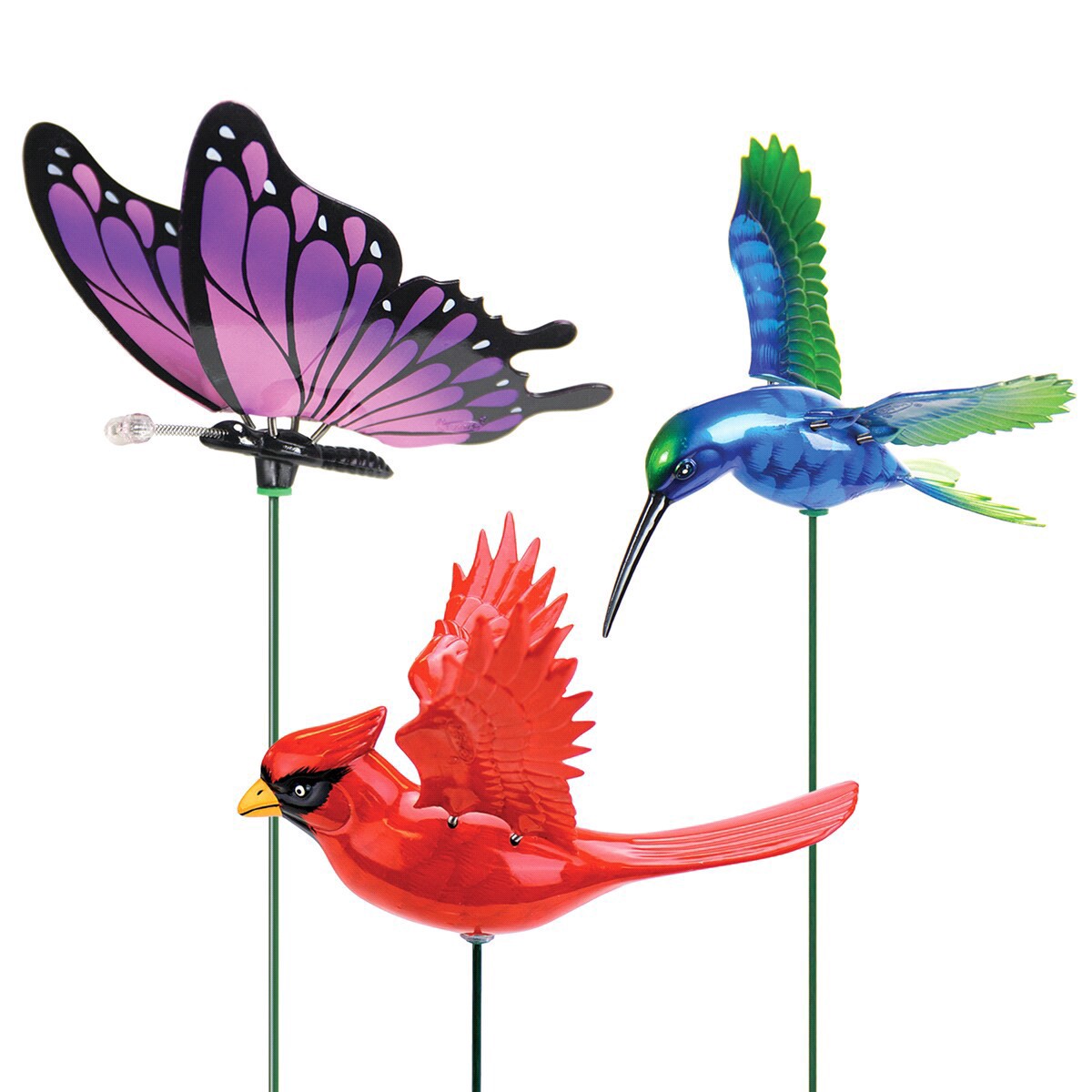 slide 1 of 9, 7" Windy Wings Garden Stake Mixed Assortment, 1 ct