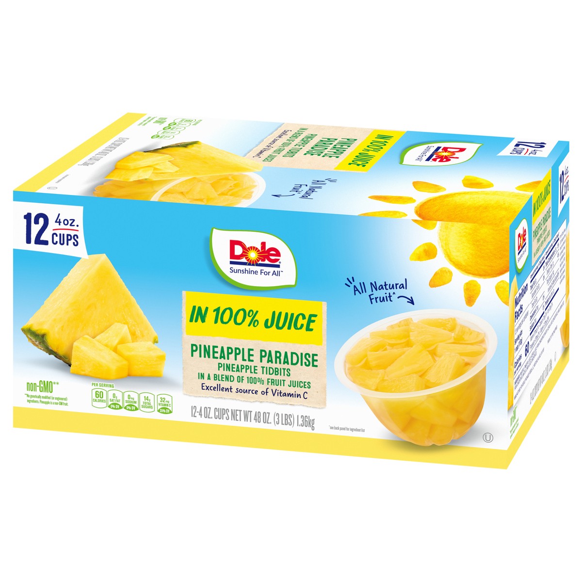 slide 2 of 9, DOLE Pineapple Paradise Pineapple Tidbits Fruit Bowl Cups - 12 ct; 4 oz, 12 ct; 4 oz