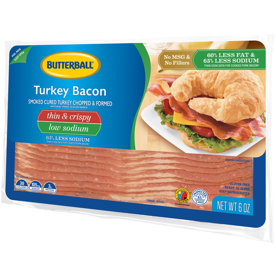 slide 3 of 8, Butterball Everyday Btbl L/S Turkey Bacon, 6 oz