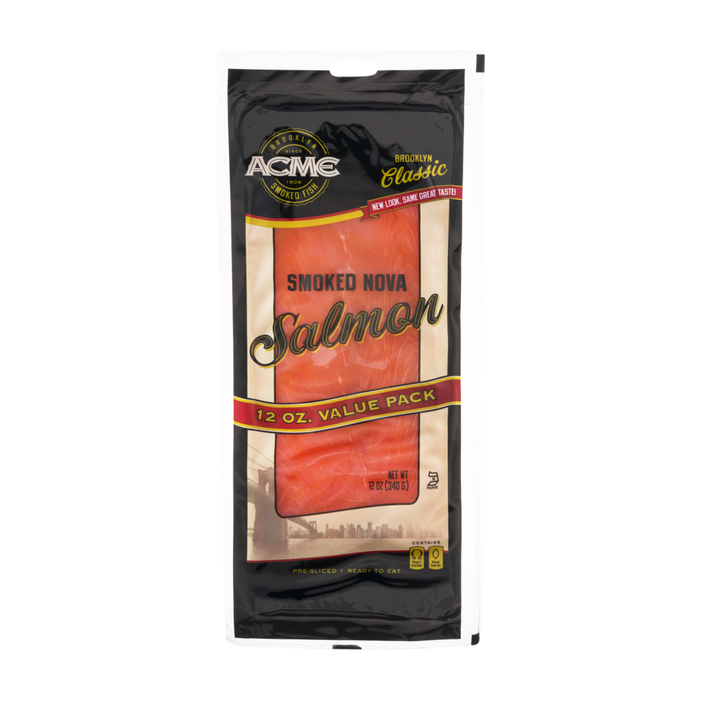 slide 1 of 1, ACME Smoked Nova Salmon Brooklyn Classic, 12 oz