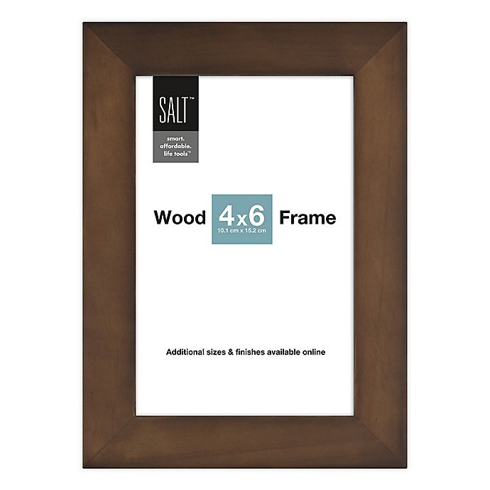 slide 1 of 1, SALT Matted Wood Picture Frame - Walnut, 4 in x 6 in