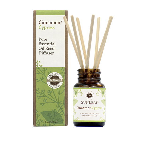 slide 1 of 1, SunLeaf Naturals Mini Reed Diffuser - Cinnamoncypress, 0.9 fl oz