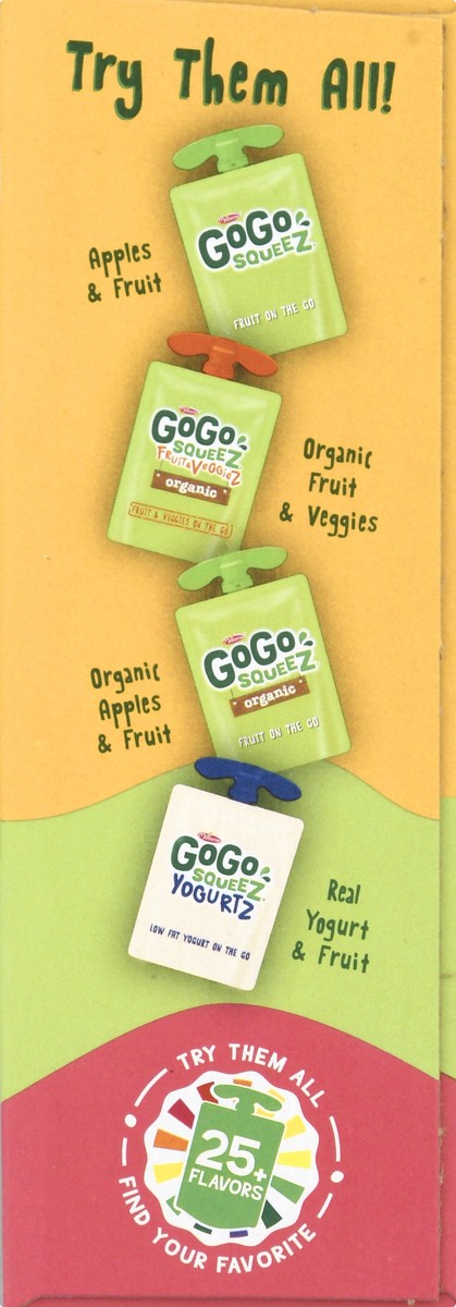 slide 4 of 9, GoGo squeeZ Pedal Pedal Peach Fruit & Veggies On The Go Pouches, 4 ct