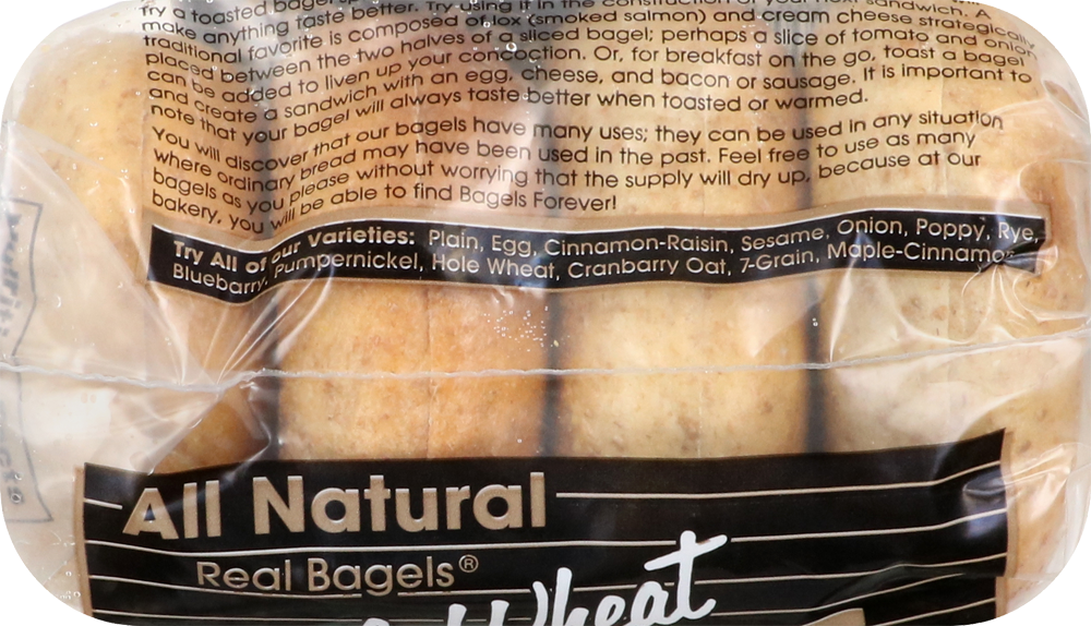slide 4 of 4, Bagels Forever Whole Wheat Bagels, 11.5 oz