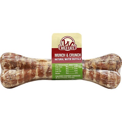 slide 1 of 1, Wild Eats Munch & Crunch Large Natural Water Buffalo Bone Dog Treat, 1 ct