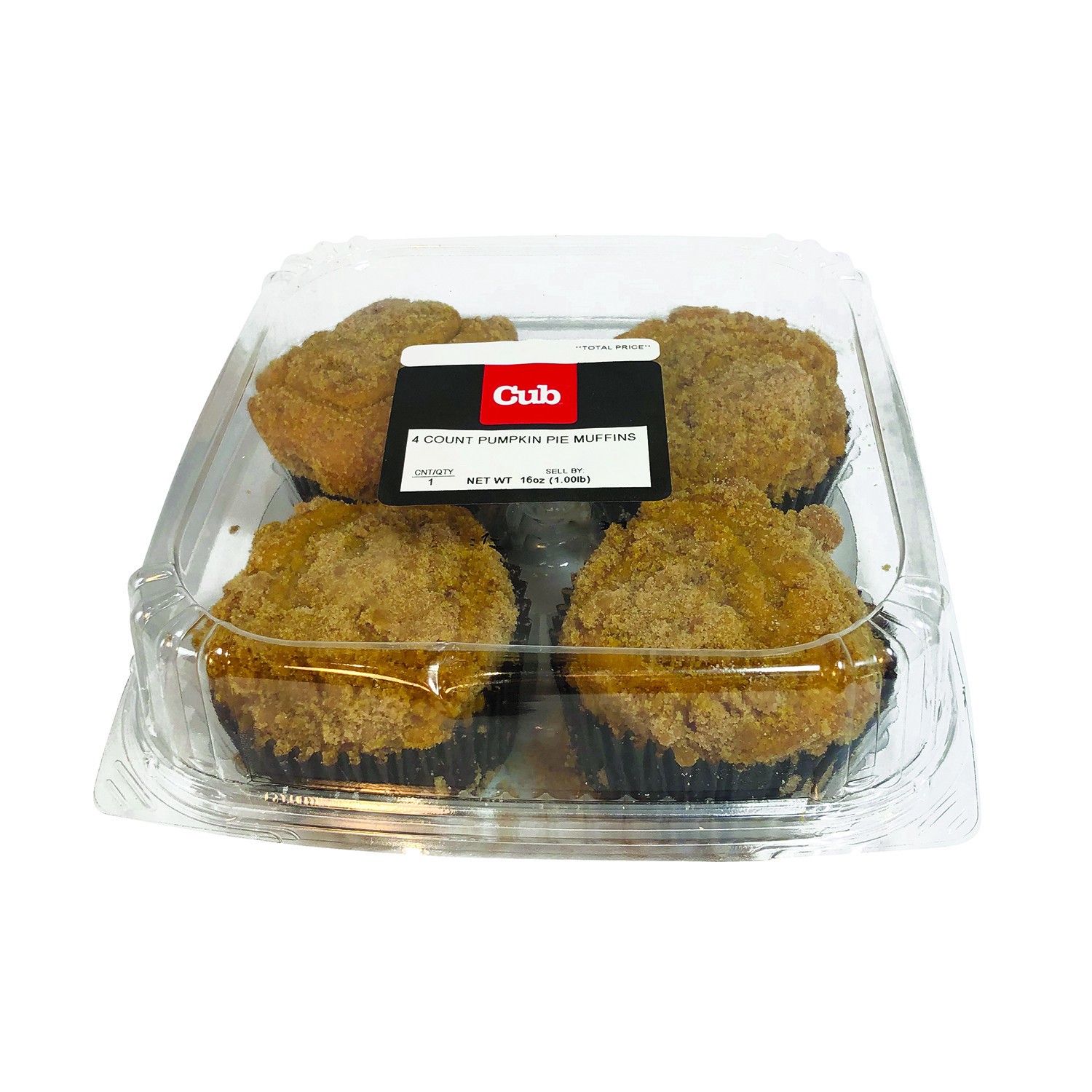 slide 1 of 1, Pumpkin 4Ct Muffins, 1 ct