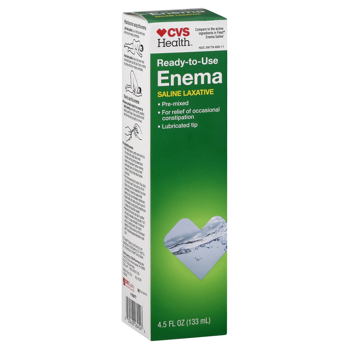 slide 11 of 11, CVS Health Enema Ready-To-Use Saline Laxative Pre-Mixed Single, 4.5 fl oz