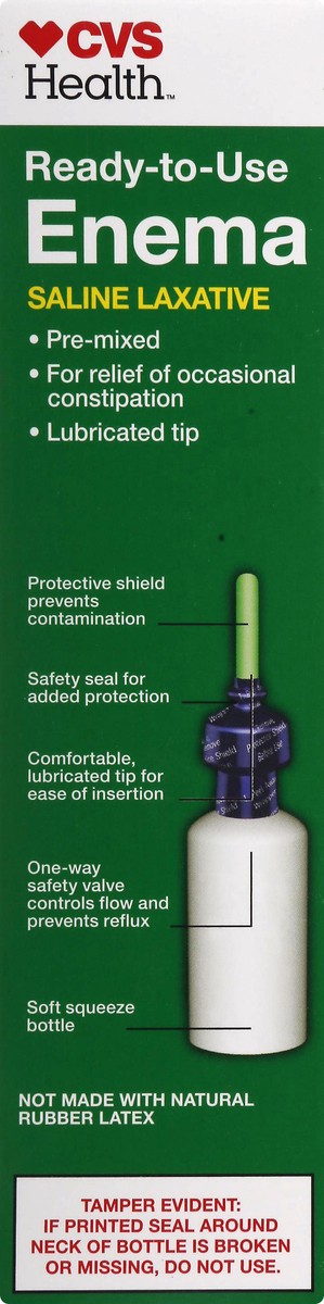 slide 6 of 11, CVS Health Enema Ready-To-Use Saline Laxative Pre-Mixed Single, 4.5 fl oz