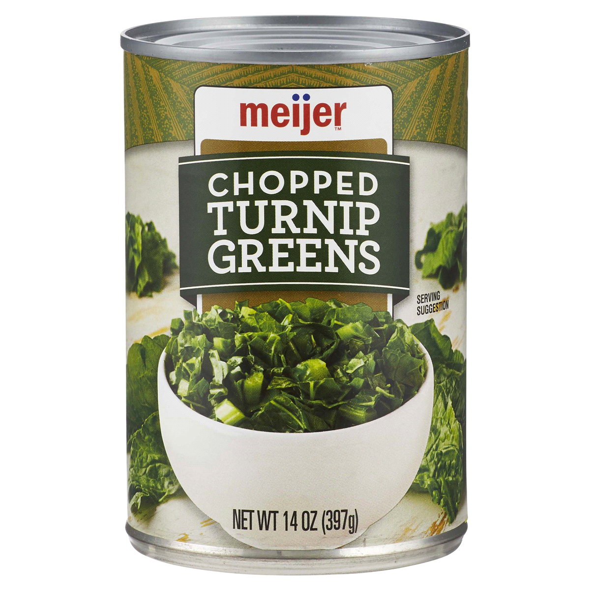 slide 1 of 4, Meijer Chopped Turnip Greens, 14 oz