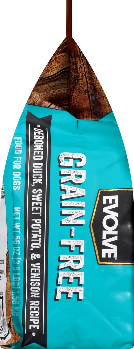 slide 8 of 12, Evolve Grain-Free Super Premium Deboned Duck, Sweet Potato, & Venison Recipe Food for Dogs 56 oz, 56 oz