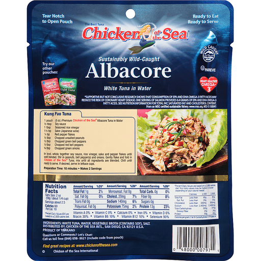 slide 5 of 7, Chicken Of The Sea Albacore Tuna In Pouch, 5 oz