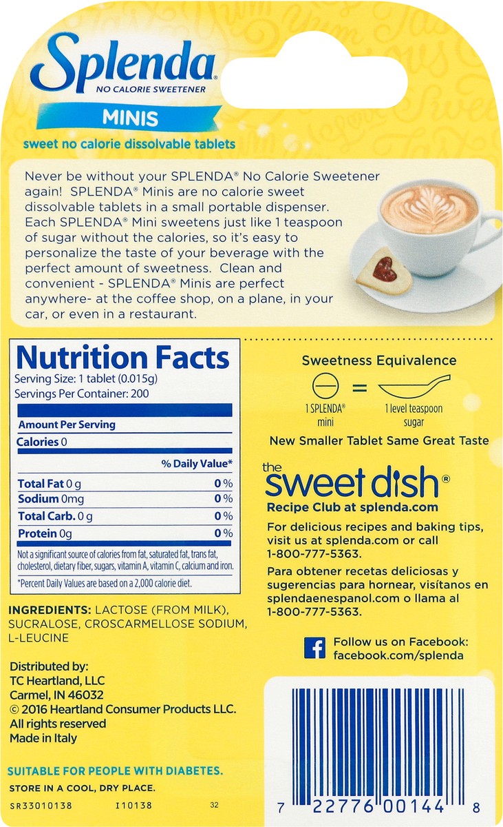 slide 2 of 9, Splenda Tablets Minis No Calorie Sweetener 200 ea, 200 ct