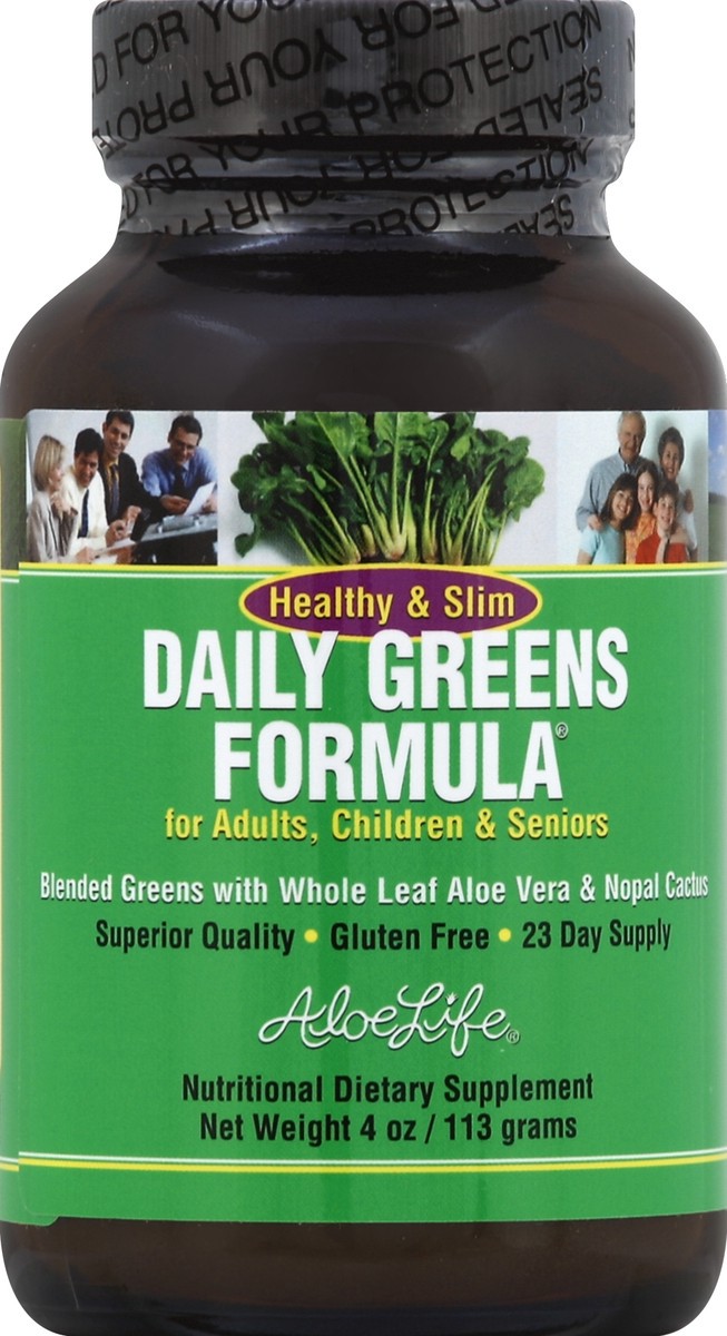 slide 2 of 2, Aloe Life Daily Greens Formula 4 oz, 4 oz