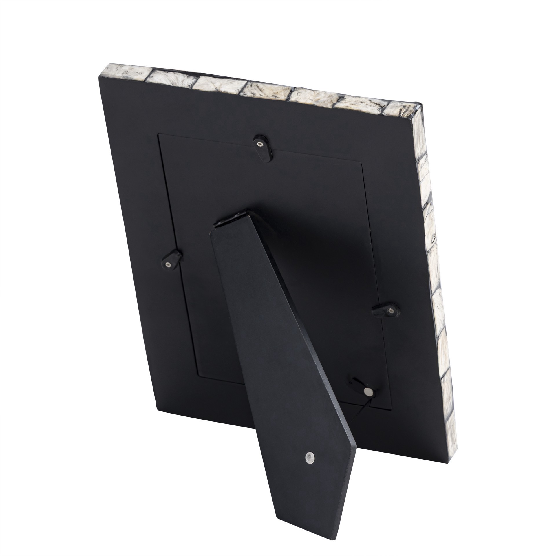 slide 3 of 4, 5" X 7" Black With Mother Of Pearl Leaf Tabletop Frame, Atelier By Studio Decor, 5 in x 7 in