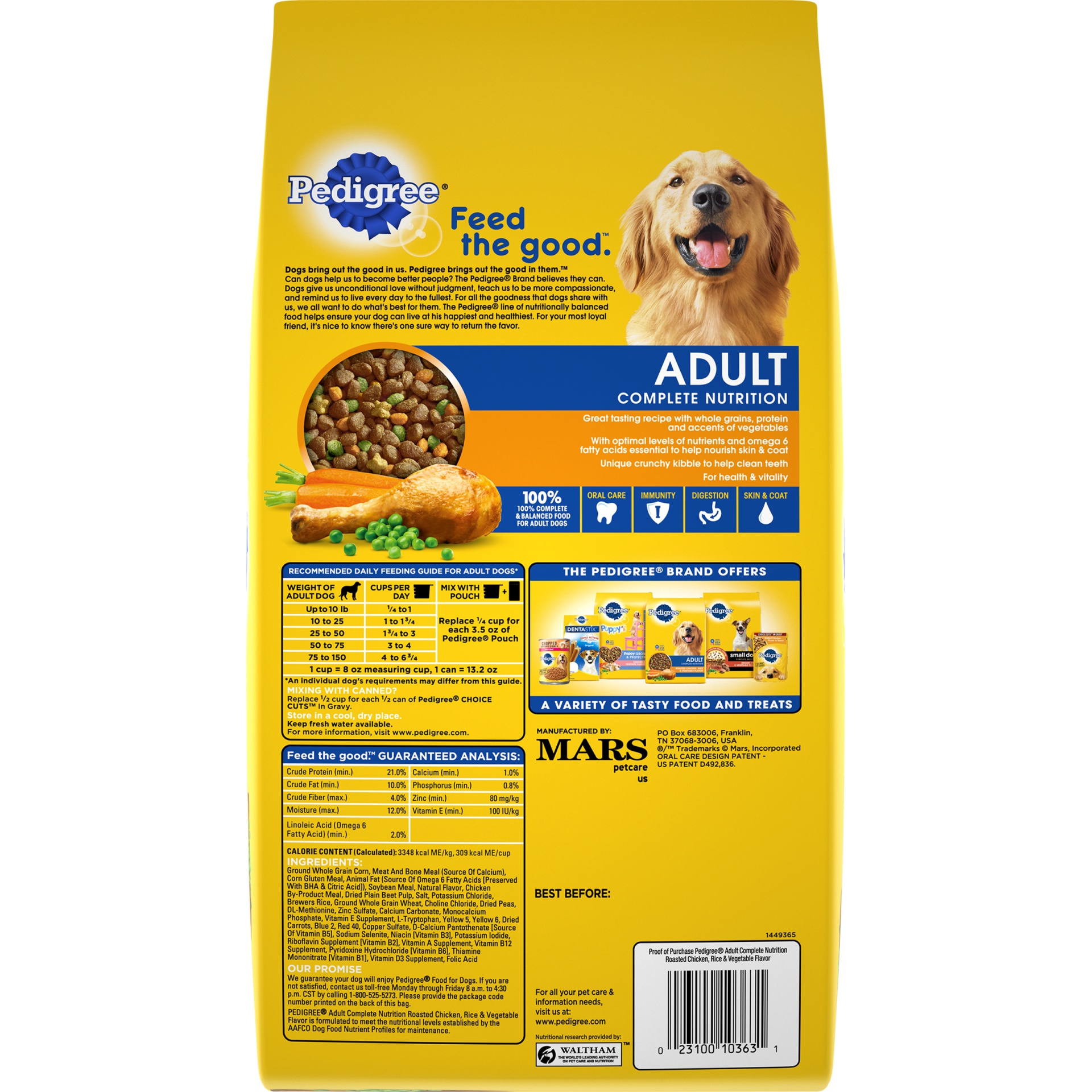 PEDIGREE Complete Nutrition Adult Dry Dog Food Roasted Chicken, Rice