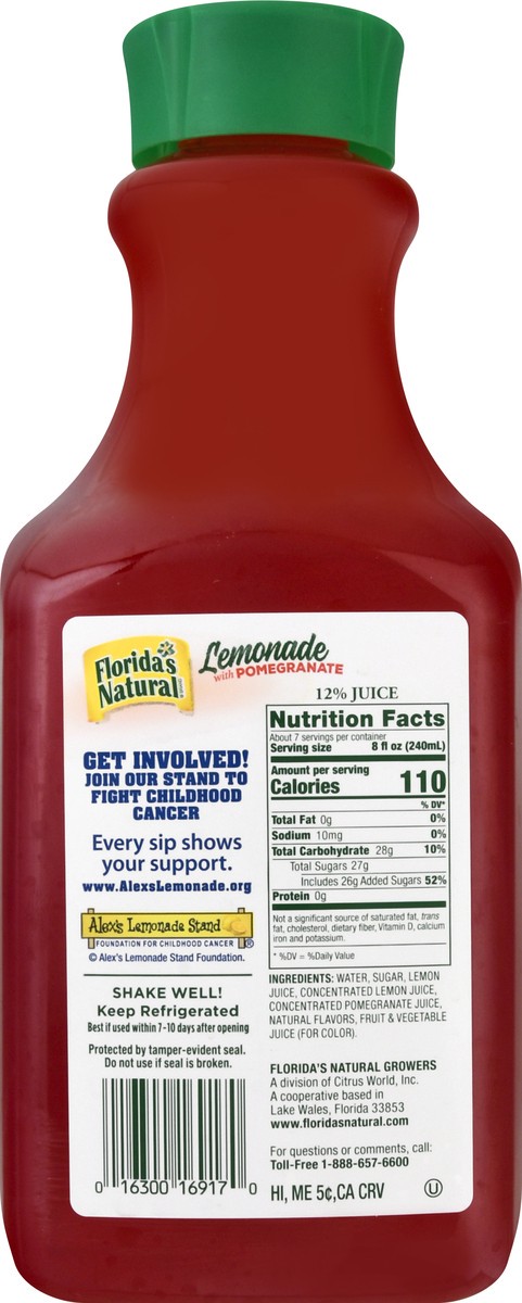 slide 9 of 12, Florida's Natural Floridas Natural Pomegranate Lemonade 11% - 59 fl oz, 59 fl oz