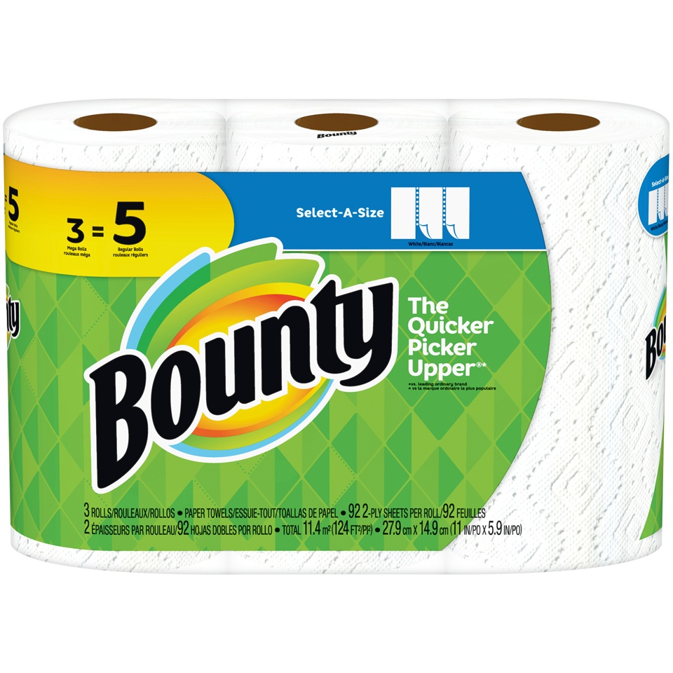 slide 2 of 2, Bounty Select-A-Size Paper Towels Mega Rolls, 276 ct