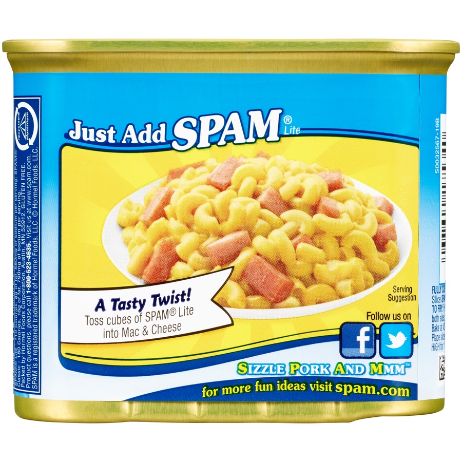 slide 2 of 2, SPAM Lite, 12 oz