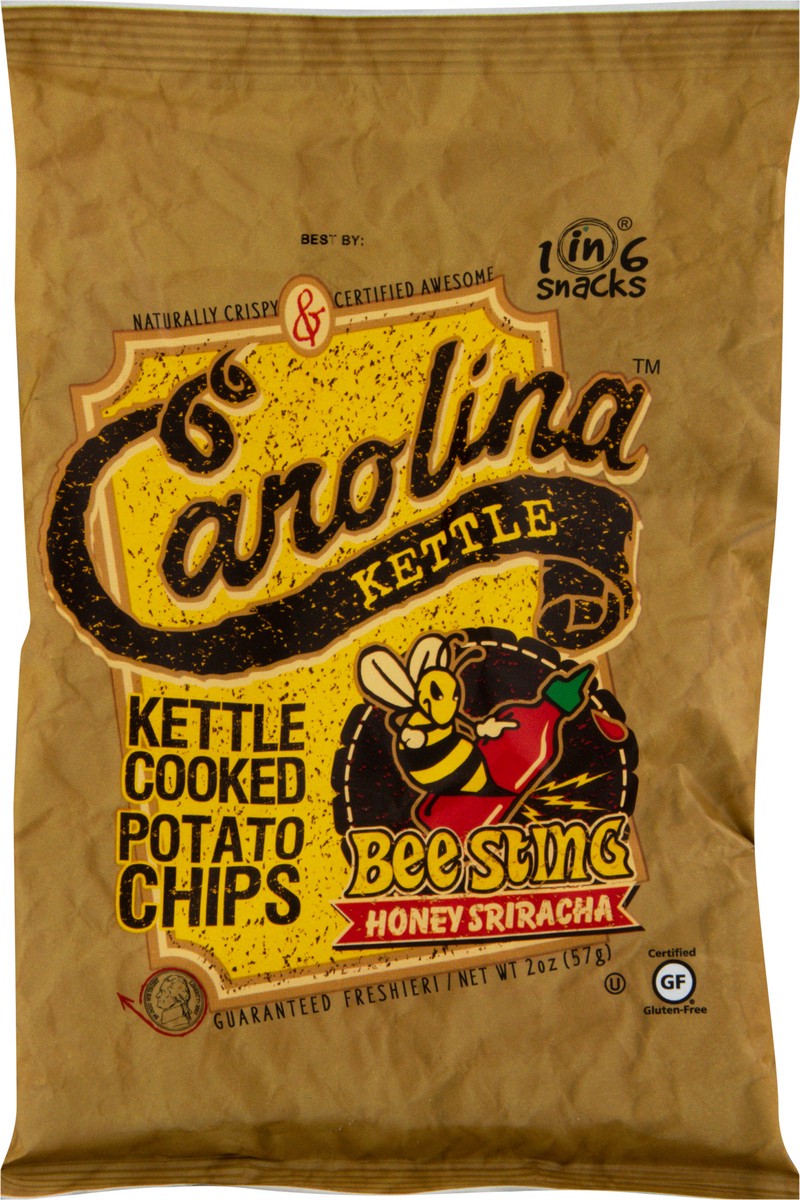 slide 4 of 14, Carolina Kettle Cooked Bee Sting Honey Sriracha Potato Chips 2 oz, 2 oz