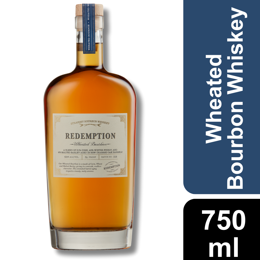 slide 5 of 5, Redemption Wheated Straight Bourbon Whiskey 750 ml, 750 ml