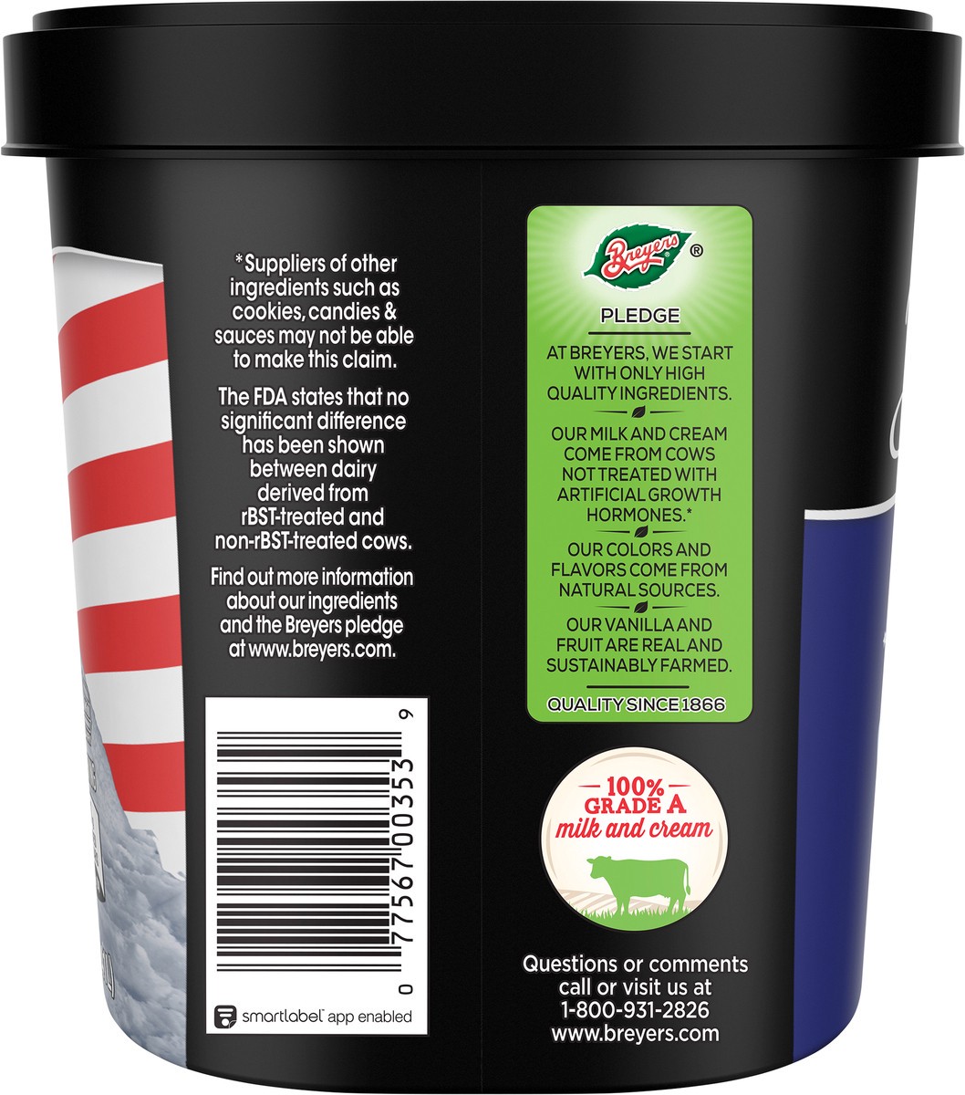 slide 3 of 11, Breyers Star Spangled Scoops, Strawberry, Vanilla & Blueberry Frozen Dairy Dessert, 1.5 qt