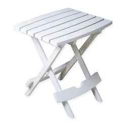 Adams White Side Table Quick Fold
