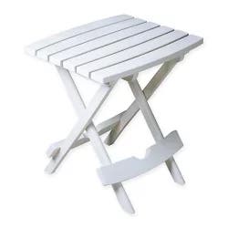 Adams White Side Table Quick Fold