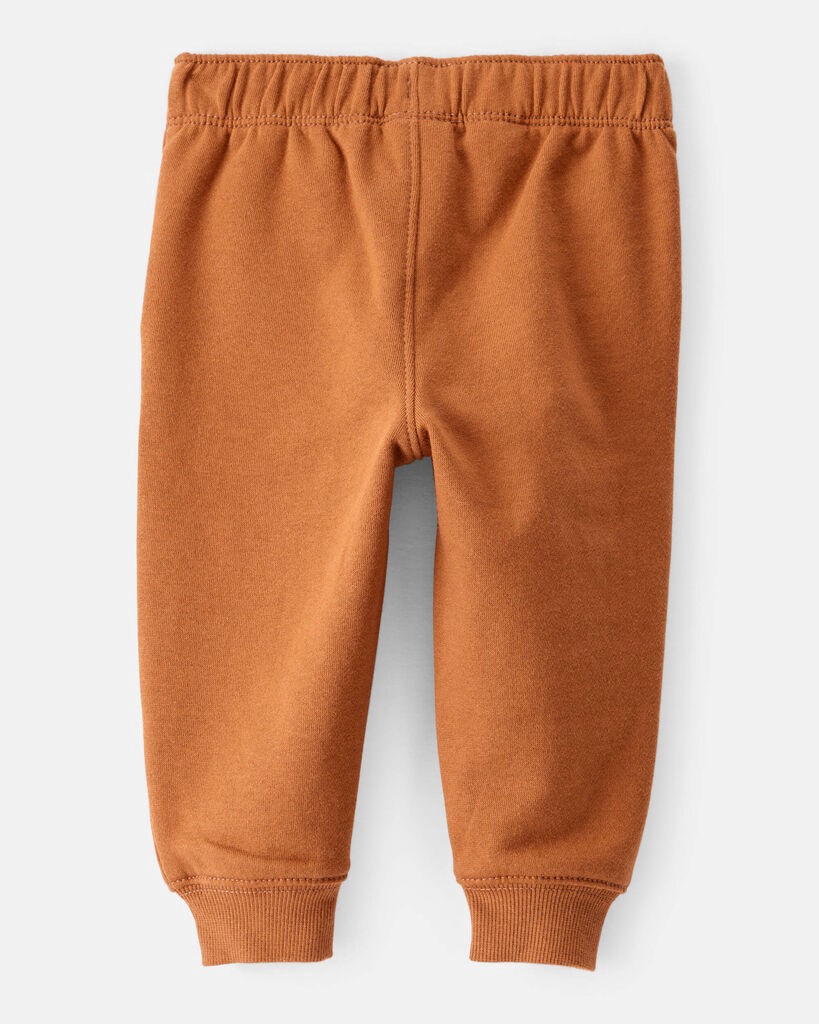 slide 3 of 3, Carter's Carters Baby Boy Solid Fleece Cotton Jogger - Brown Brown 18M, 1 ct