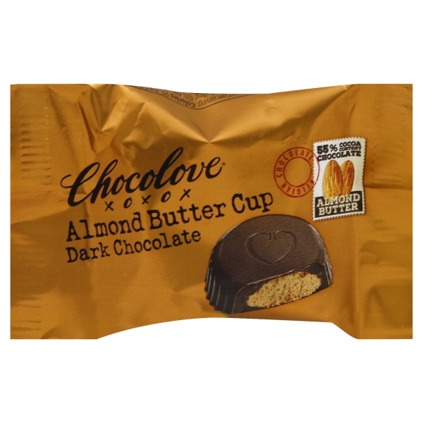 slide 1 of 6, Chocolove Dark Chocolate Almond Butter Cups, 1 ct