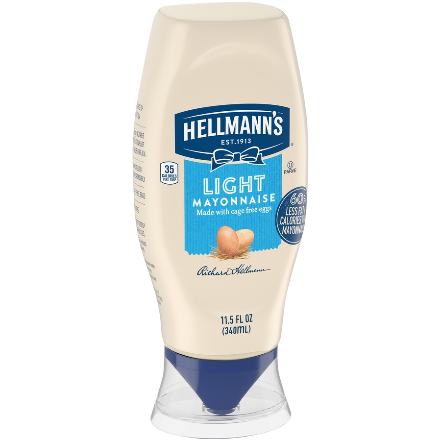 slide 5 of 5, Hellmann's Light Mayonnaise Squeeze Mayo 11.5 oz, 11.5 fl oz