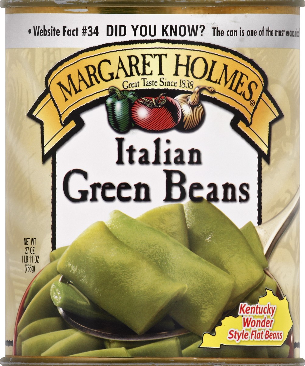 slide 2 of 2, Margaret Holmes Italian Green Beans, 27 oz