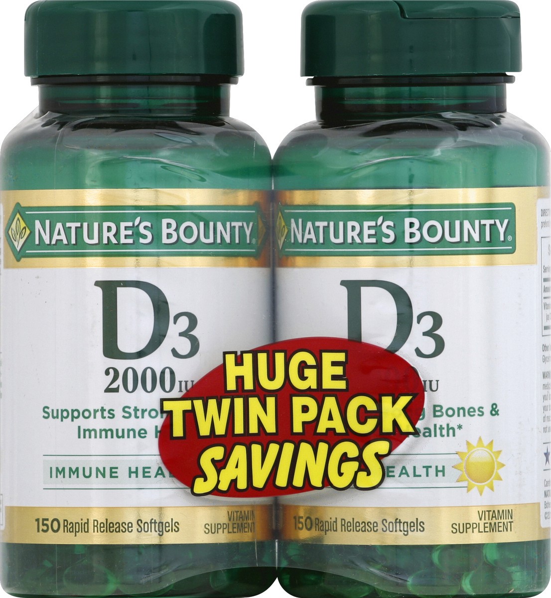 slide 2 of 2, Nature's Bounty Vitamin D3 300 ea, 300 ct