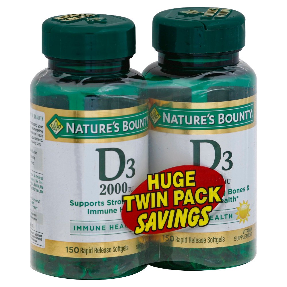 slide 1 of 2, Nature's Bounty Vitamin D3 300 ea, 300 ct