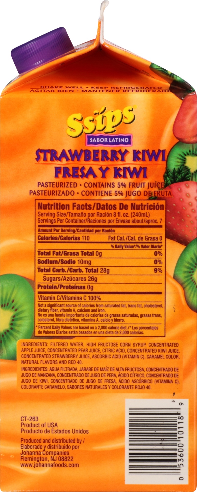 slide 5 of 8, Ssips Sabor Strawberry Kiwi, 59 oz