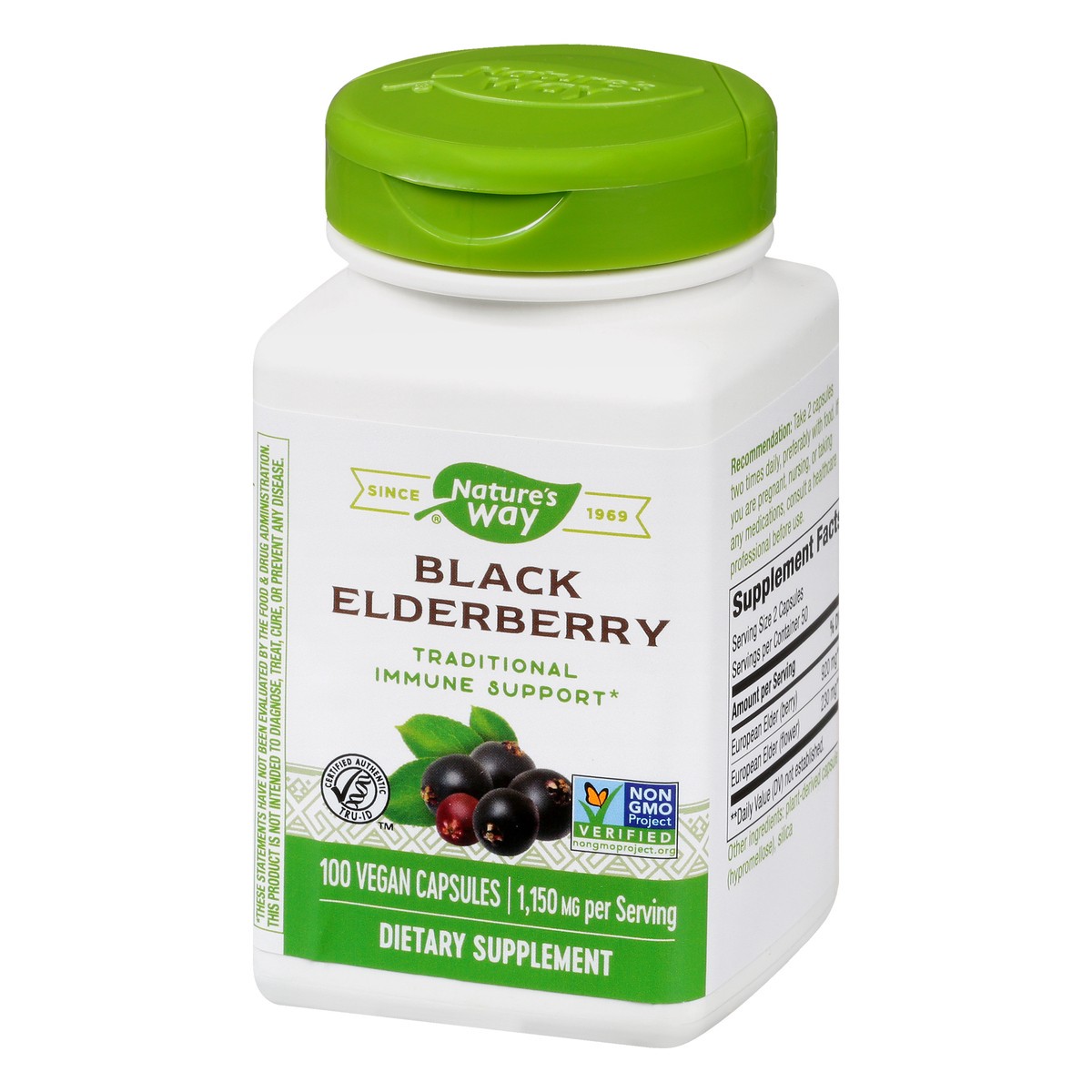 slide 4 of 9, Nature's Way Vegan Capsules 1,150 mg Black Elderberry Traditional Immune Support 100 Capsules, 100 ct