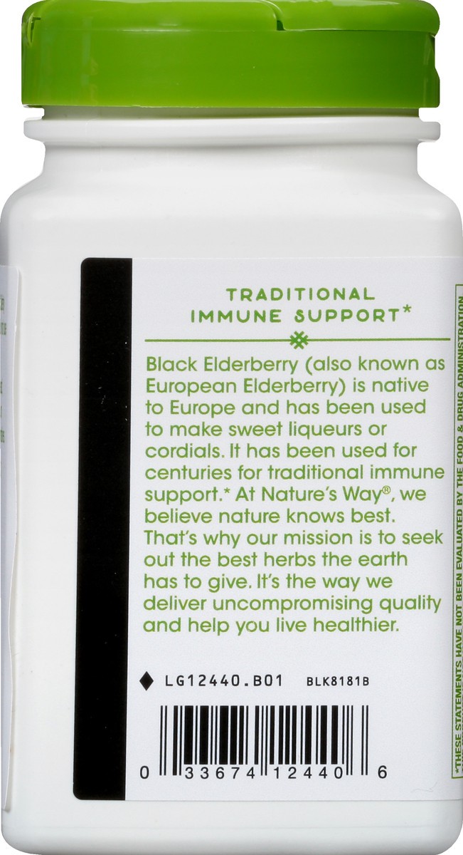 slide 3 of 9, Nature's Way Vegan Capsules 1,150 mg Black Elderberry Traditional Immune Support 100 Capsules, 100 ct