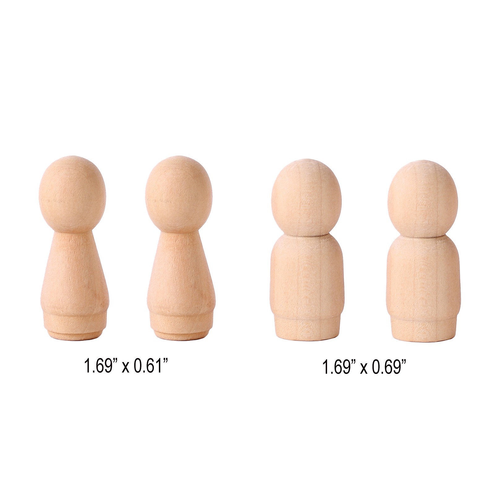 slide 2 of 3, 1.5" Peg People By Creatology, 0.63 in x 0.63 in x 1.69 in