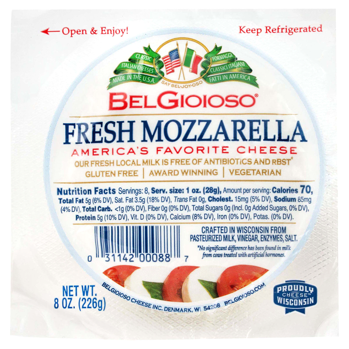 slide 1 of 5, BelGioioso Fresh Mozzarella All-Natural Cheese, 8 oz