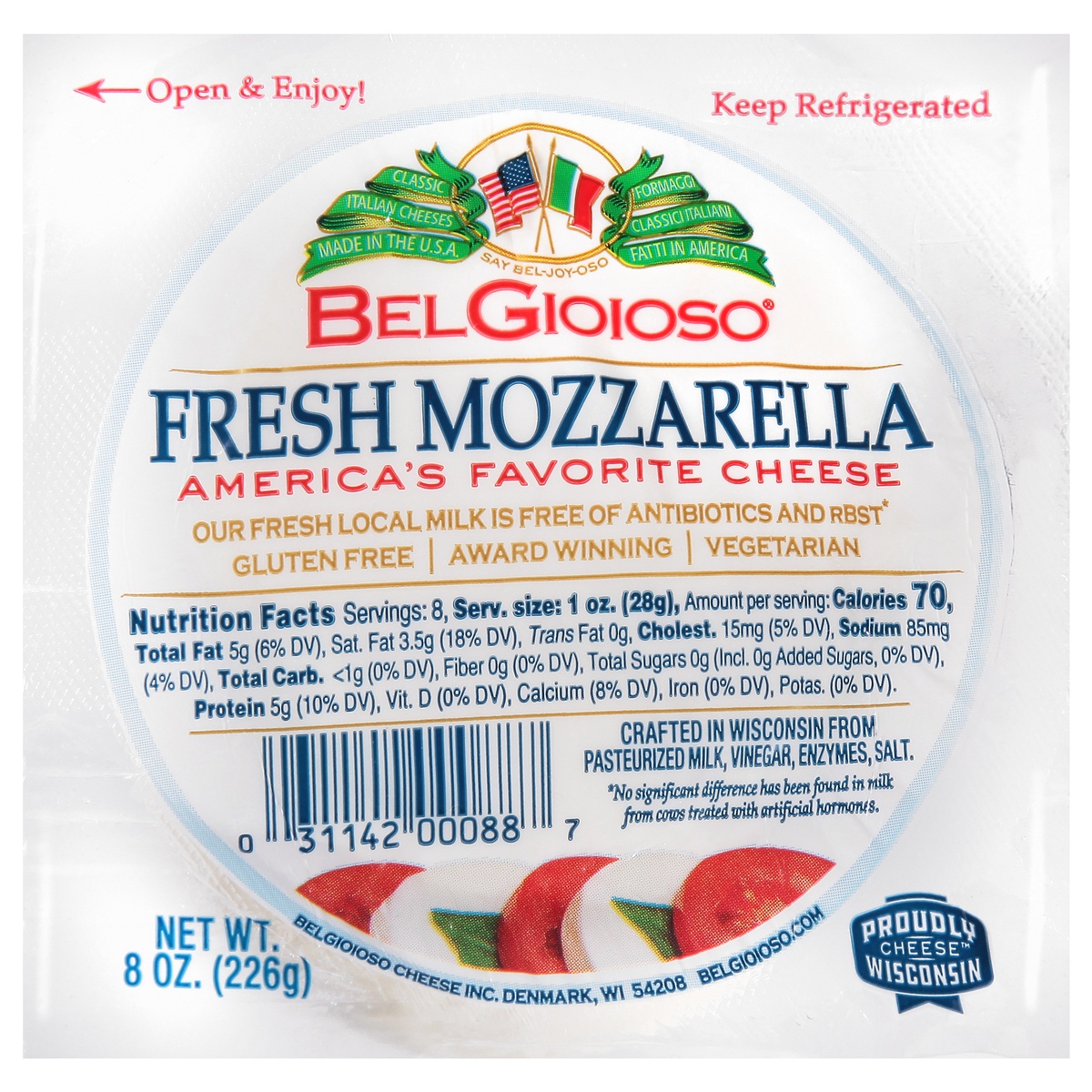 slide 1 of 1, BelGioioso Fresh Mozzarella All-Natural Cheese, 8 oz