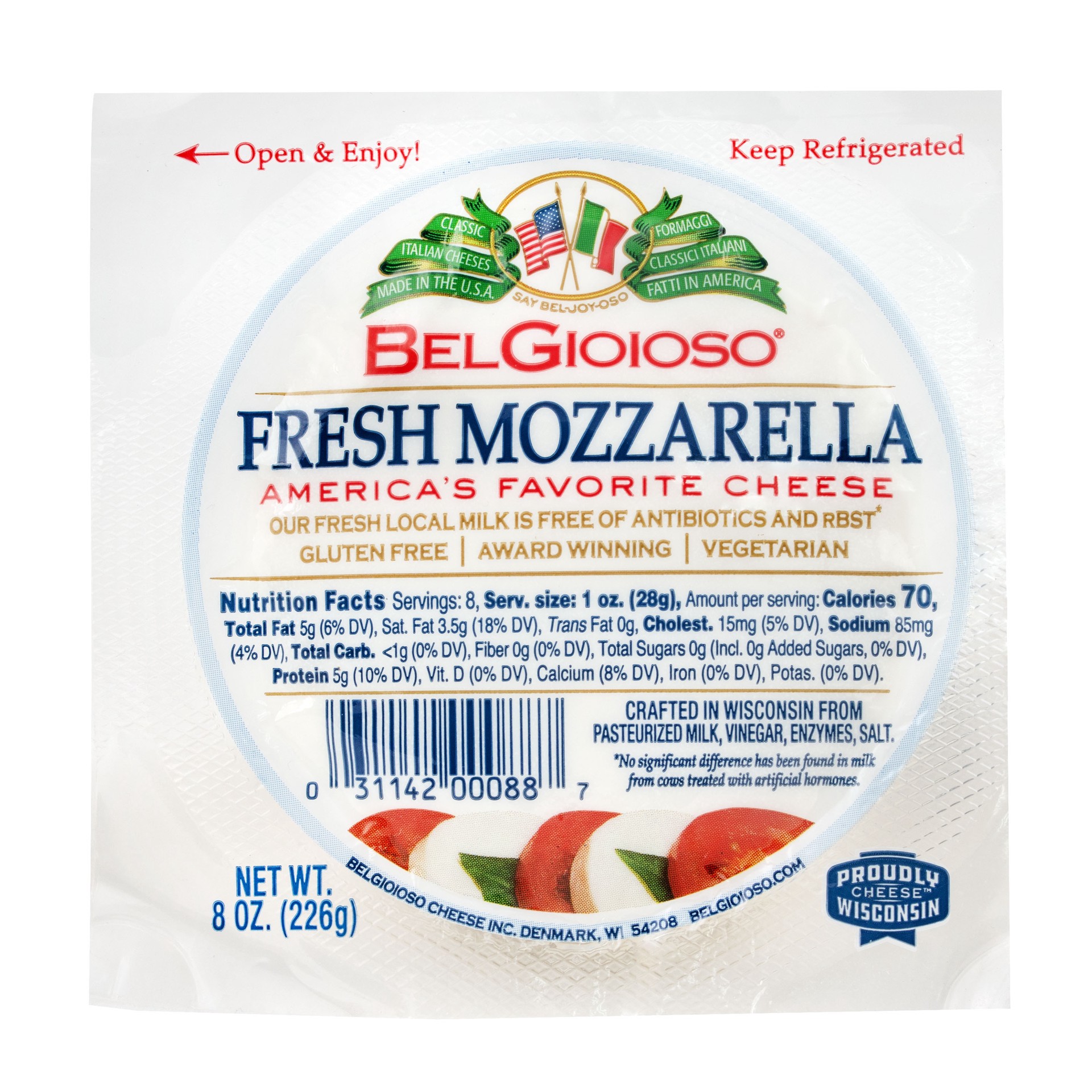 slide 1 of 13, BelGioioso Fresh Mozzarella Cheese Ball Specialty Soft Cheese 8 oz, 8 oz