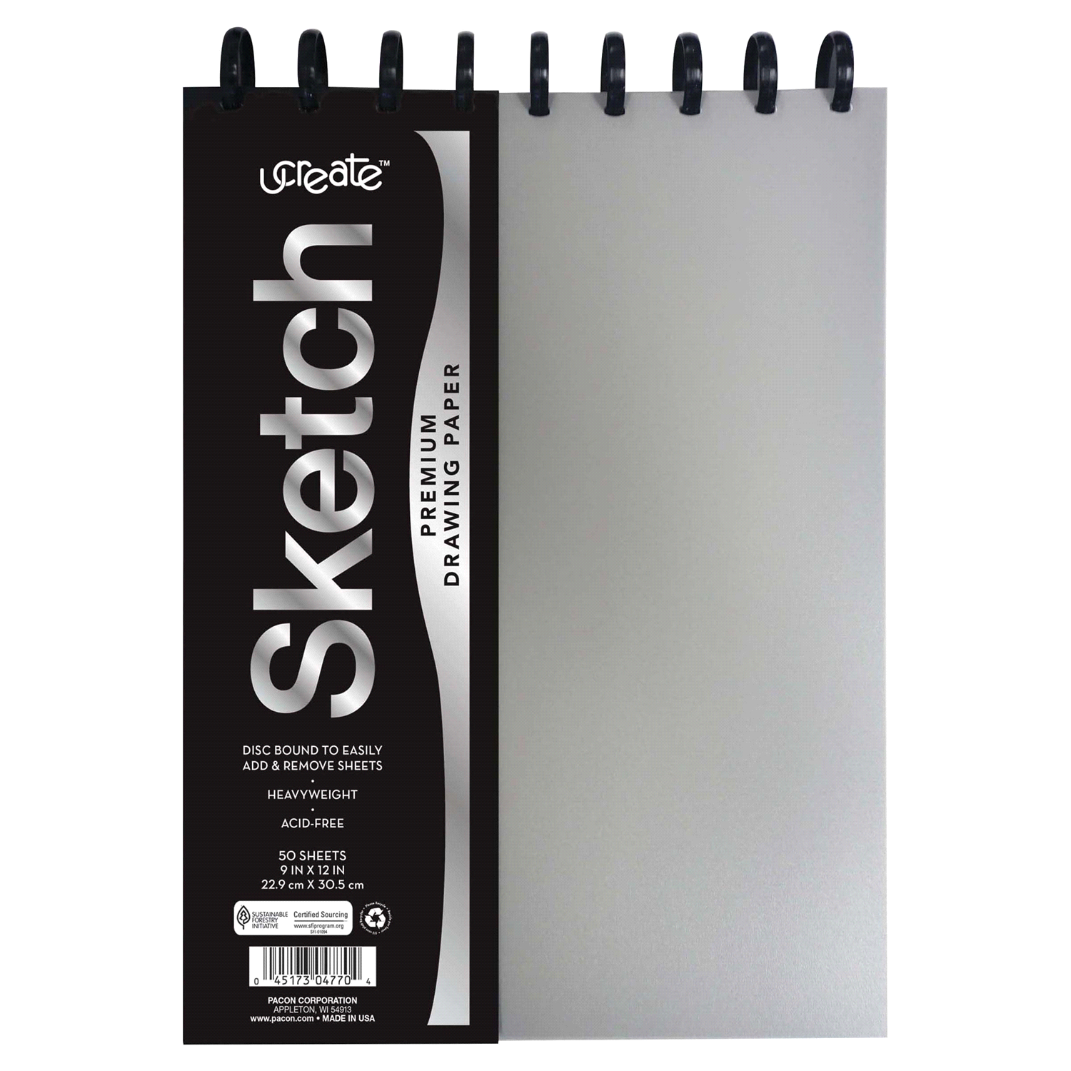 slide 1 of 2, UCreate Disc Bound Sketch Book, Heavyweight, 9" x 12", 9 in x 12 in