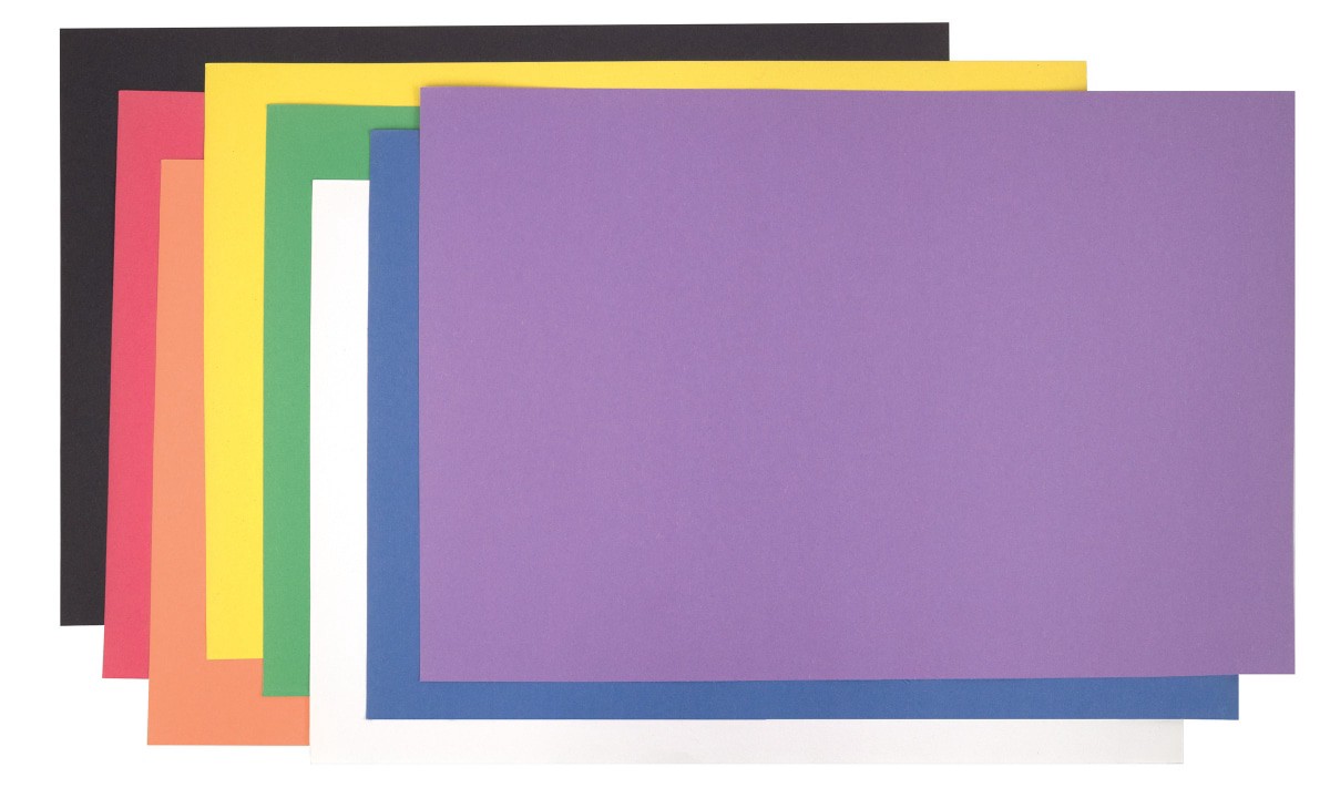 slide 4 of 5, PRANG  Construction Paper Pad, 8 Assorted Colors,  18" x 12", 48 Sheets, 48 pc