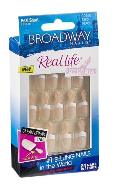 slide 1 of 1, Broadway Nails Real Life Real Short Length Peach Nail Kit, 1 ct