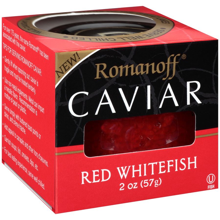 slide 2 of 8, Romanoff Caviar, Red Whitefish, 2 oz